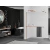 Mexen Kioto+ zuhanyfal polccal Walk-in 120 x 200 cm, homokfúvott, rózsaarany - 800-120-121-60-30