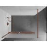Mexen Kioto+ zuhanyfal polccal Walk-in 120 x 200 cm, homokfúvott, rózsaarany - 800-120-121-60-30