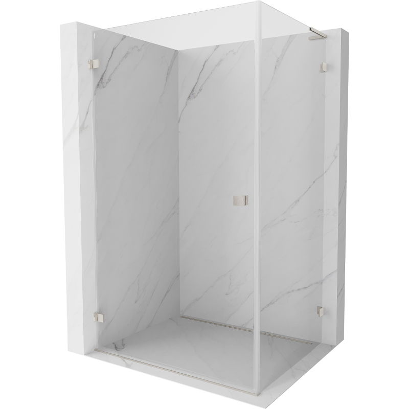 Mexen Lunar-B L cabină de duș pivotantă stânga 95 x 70 cm, transparent, nichel periat- 832L-095-070-97-00-L