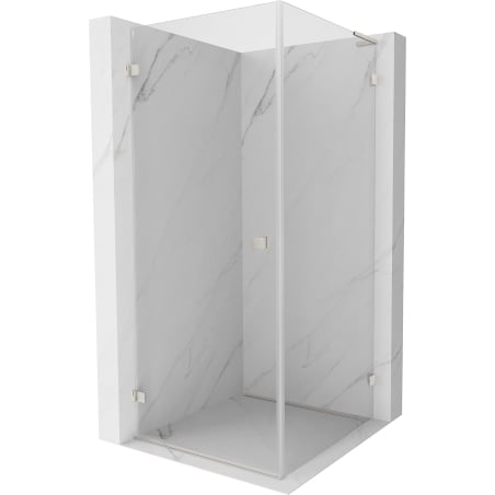 Cabină de duș Mexen Lunar-B L cu deschidere spre stânga 80 x 80 cm, transparentă, nichel periat- 832L-080-080-97-00-L