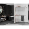Mexen Kioto+ zuhanyfal polccal Walk-in 70 x 200 cm, átlátszó/zúgol, rózsaszín arany - 800-070-121-60-35
