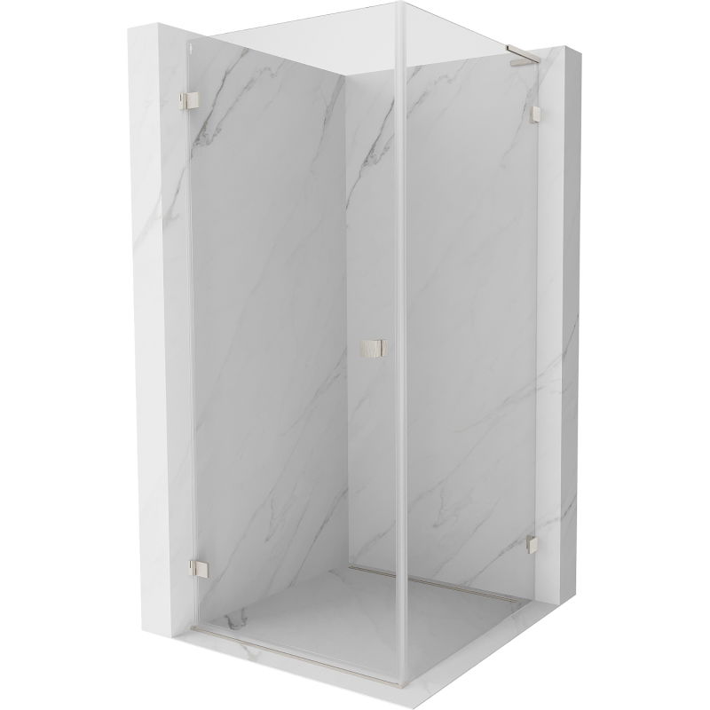 Mexen Lunar-B L cabină de duș tip swing stânga 90 x 90 cm, transparent, nichel periat- 832L-090-090-97-00-L