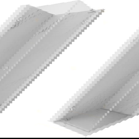 Mexen Lunar-B L cabină de duș cu balamale pe stânga 90 x 90 cm, transparent, nichel periat- 832L-090-090-97-00-L