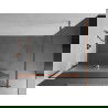 Mexen Kioto+ perete de duș cu raft și cuier 120 x 200 cm, transparent/Înghețat 8 mm, Roz-auriu - 800-120-121-60-35