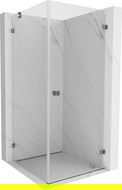 Cabină de duș batantă dreaptă Mexen Lunar-B 70 x 70 cm, transparent, metal armat - 832-070-070-95-00-P