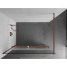 Mexen Kioto+ zuhanyfal polccal Walk-in 80 x 200 cm, átlátszó/fagyott, rózsaarany - 800-080-121-60-35