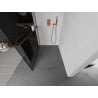 Mexen Kioto+ perete de duș cu raft Walk-in 80 x 200 cm, grafit, aur roz - 800-080-121-60-40