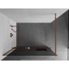 Mexen Kioto+ perete de duș cu raft Walk-in 80 x 200 cm, grafit, aur roz - 800-080-121-60-40