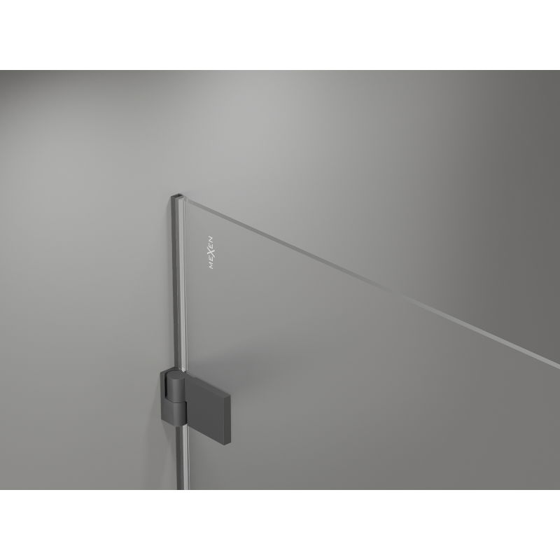 Mexen Lunar-B cabină de duș cu balamale dreapta 90 x 90 cm, transparent, gun metal - 832-090-090-95-00-P