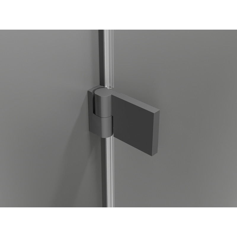 Mexen Lunar-B cabina de duș pivotantă dreapta 100 x 90 cm, transparentă, gun metal - 832-100-090-95-00-P