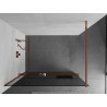 Mexen Kioto+ panou de duș cu raft Walk-in 120 x 200 cm, grafit, aur roz - 800-120-121-60-40