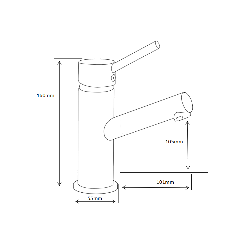 Mexen Eri baterie lavoar, crom - 74200-00
