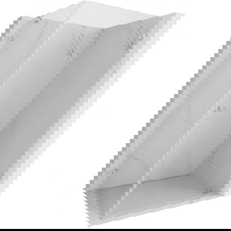 Mexen Lunar-B cabină de duș pivotantă dreapta 85 x 80 cm, transparent, nichel periat - 832-085-080-97-00-P