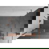 Mexen Kioto+ perete de duș cu raft și cuier 70 x 200 cm, Oglindă 8 mm, Roz-auriu - 800-070-121-60-50