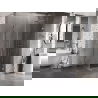 Mexen Lunar-B cabină de duș cu deschidere spre dreapta 100 x 100 cm, transparentă, nichel periat - 832-100-100-97-00-P