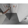 Mexen Kioto+ fürdőszobai válaszfal polccal Walk-in 100 x 200 cm, tükör, rózsaarany - 800-100-121-60-50
