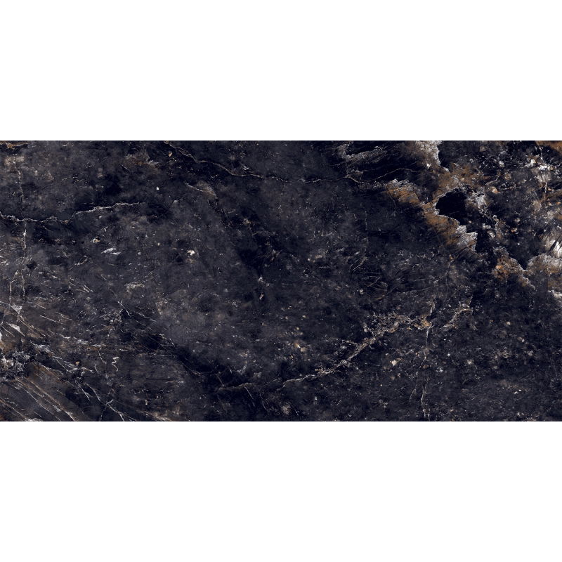 Mexen Rokocha Black mázas gránit, padlólap-fali burkolat, 120 x 60 cm, magas fényű - TL205-120-060-01