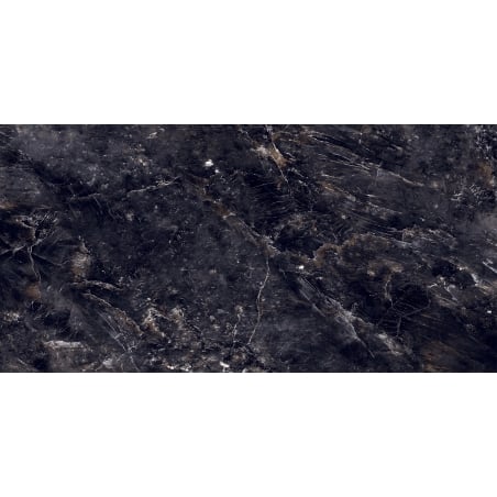 Mexen Rokocha fekete mázas gres rekt. G1, padló- és falburkolólap 120 x 60 cm, magas fény - TL205-120-060-01