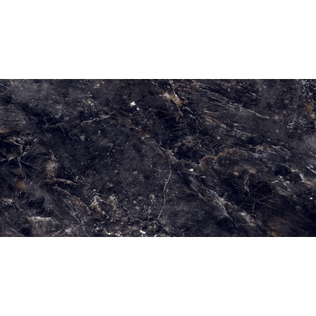 Mexen Rokocha Gres negru lustruit rectificat G1, placă pardoseală-perete 120 x 60 cm, luciu înalt - TL205-120-060-01