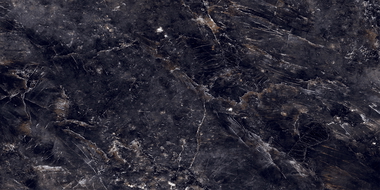 Mexen Rokocha Black gres glazurat rectificat G1, placă de pardoseală și perete 120 x 60 cm, luciu înalt - TL205-120-060-01