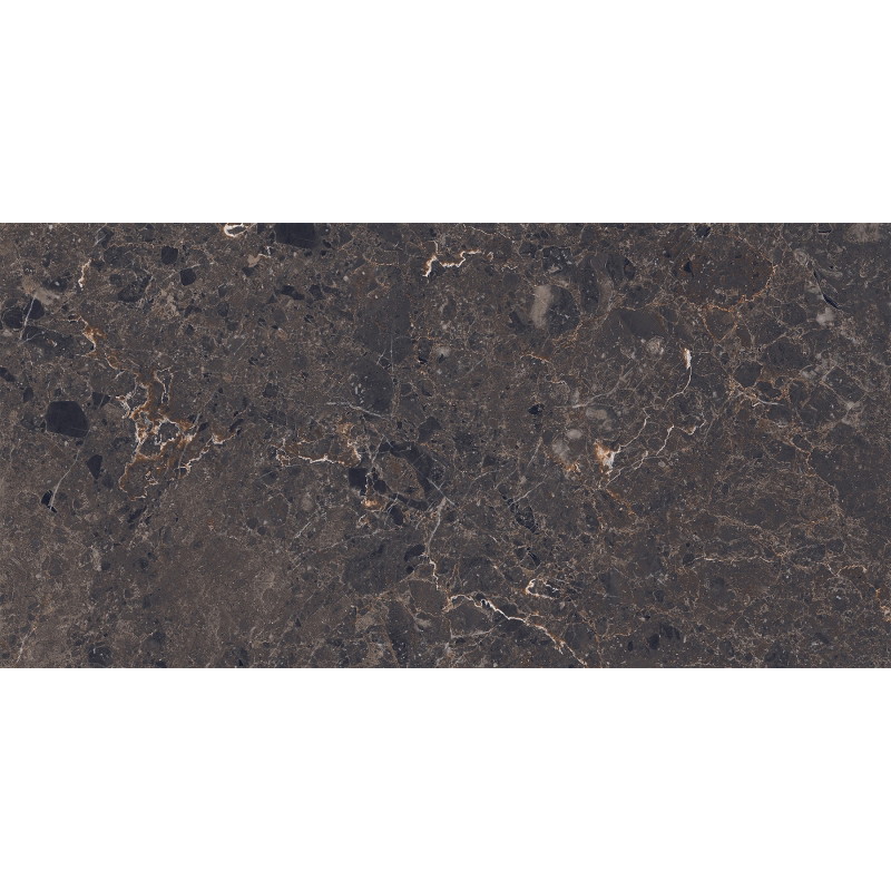 Mexen Slik Emperador Gres glazurat lucios rectificat Brown G1, plăci de pardoseală și perete 120 x 60 cm, luciu înalt