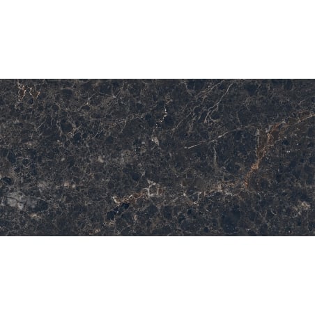 Mexen Slik Emperador Black fényesre mázolt gres rektifikált G1, padló- és fali csempe 120 x 60 cm, magasfényű - TL207-120-060-01