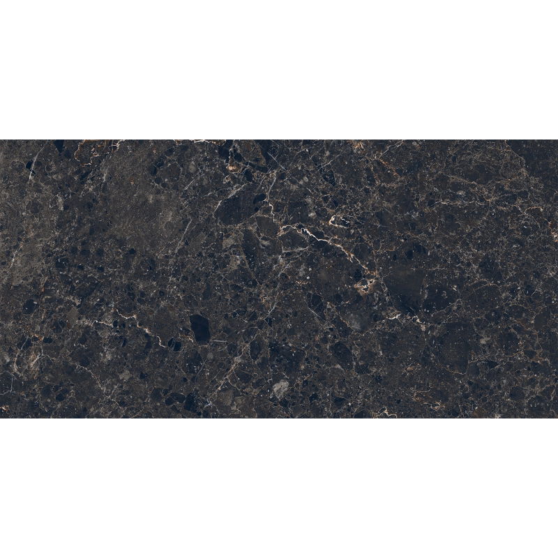 Mexen Slik Emperador Gres negru glazurat rectificat G1, placă de podea și perete 120 x 60 cm, luciu ridicat - TL207-120-060-01