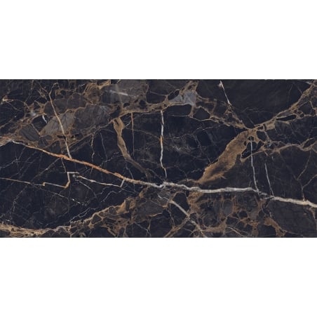 Mexen Orlo Black mázas gres rekt. G1, padló- és falburkoló lap 120 x 60 cm, magas fény - TL211-120-060-00