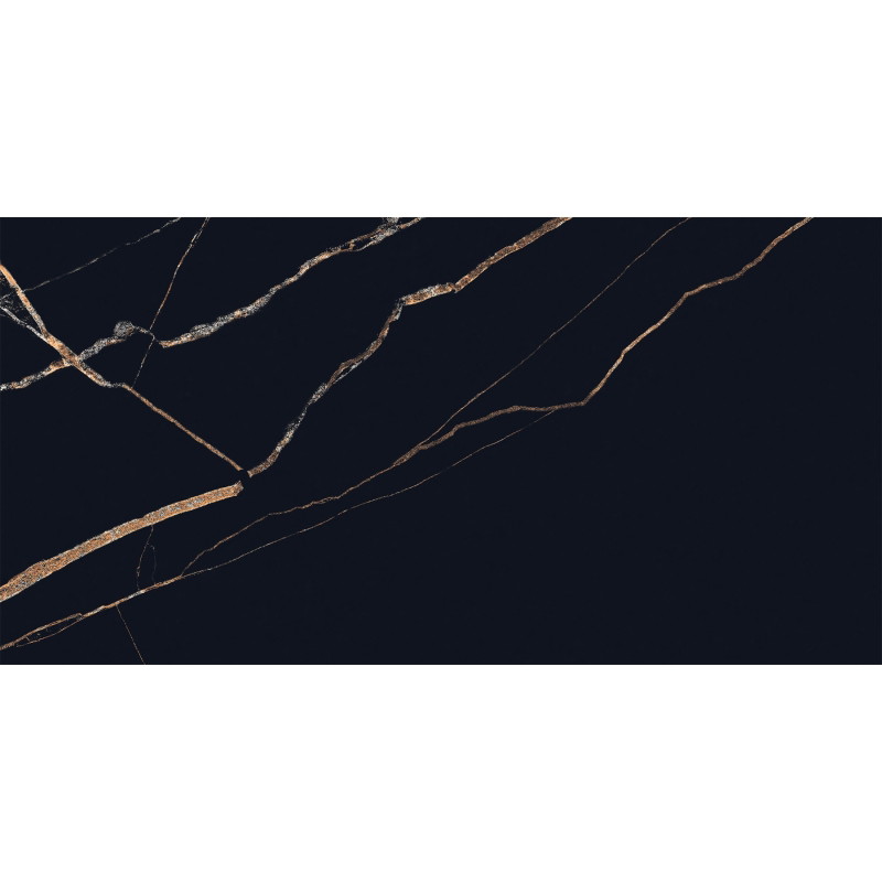 Mexen Fossil Gres negru glazurat rectificat G1, placă podea-perete 120 x 60 cm, luciu înalt - TL213-120-060-00