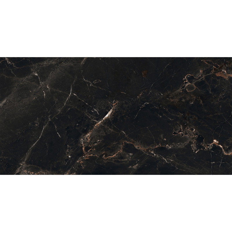 Mexen Marquino Gres negru emailat rectificat G1, placă de podea și perete 120 x 60 cm, luciu înalt - TL214-120-060-00