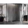 Mexen Lunar-B L cabină de duș cu balamale dreapta 100 x 80 cm, transparentă, auriu periat - 832L-100-080-55-00-P