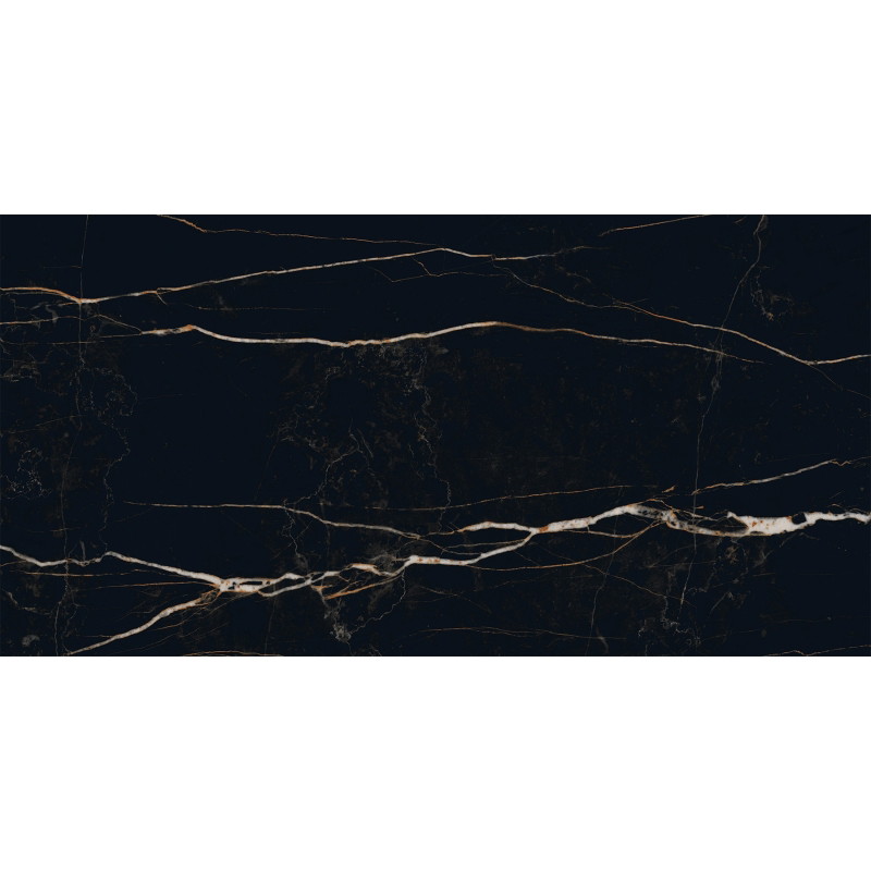 Mexen Flamingo Gres negru glazurat rectificat G1, placă pardoseală-pereții 120 x 60 cm, luciu înalt - TL215-120-060-00