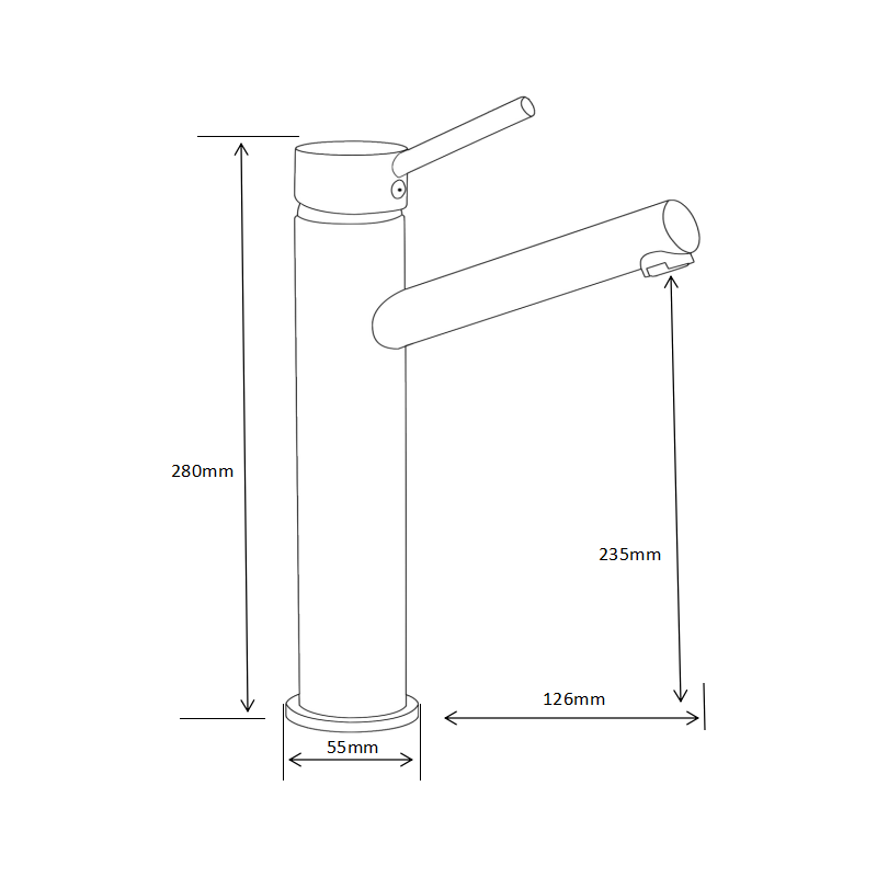 Mexen Eri magas mosdócsaptelep, króm - 74210-00