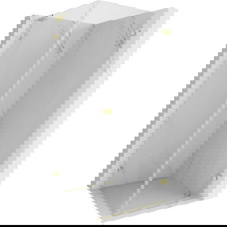Mexen Lunar-B L cabină de duș culisantă dreaptă 100 x 100 cm, transparent, auriu periat - 832L-100-100-55-00-P