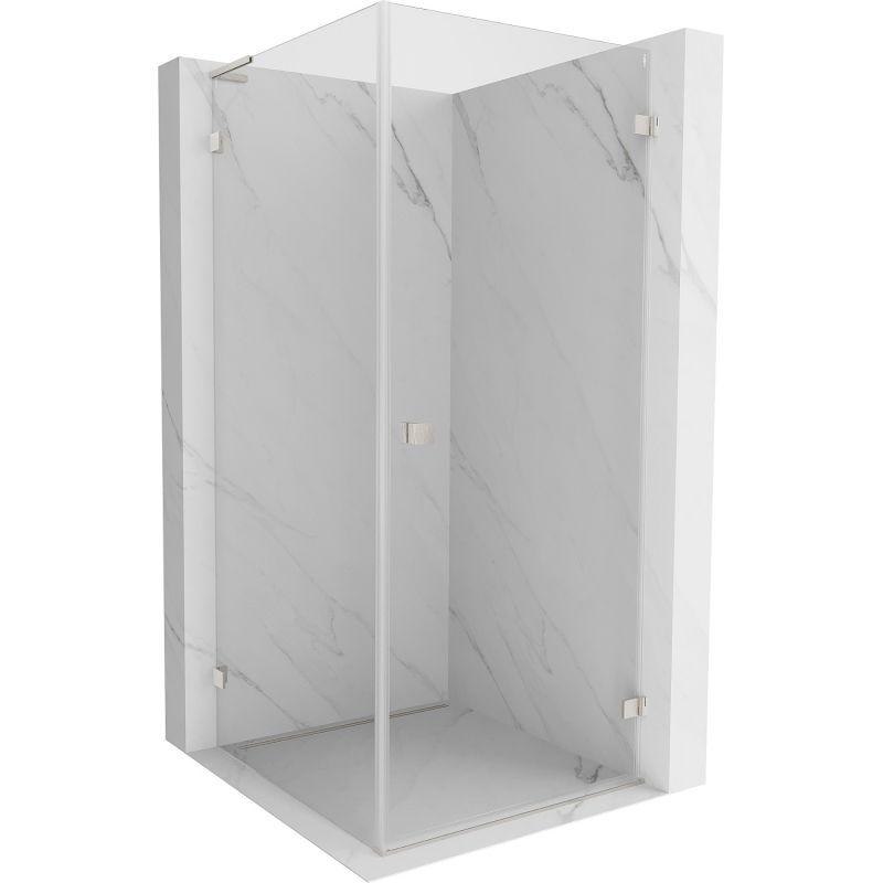 Mexen Lunar-B L cabină de duș rabatabilă dreapta 90 x 90 cm, transparent, nichel periat - 832L-090-090-97-00-P