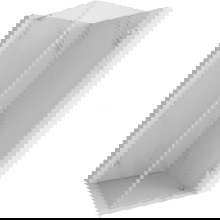 Mexen Lunar-B L jobboldali nyíló zuhanykabin, 90 x 90 cm, átlátszó, szálcsiszolt nikkel - 832L-090-090-97-00-P