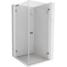 Mexen Lunar-B L cabină de duș cu ușă batantă dreapta 70 x 70 cm, transparent, aur roz - 832L-070-070-60-00-P