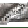 Mexen Lunar-B L cabină de duș pivotantă dreaptă 100 x 100 cm, transparentă, nichel periat - 832L-100-100-97-00-P