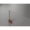 Mexen Lunar-B L cabină de duș cu ușă batantă dreapta 70 x 70 cm, transparent, aur roz - 832L-070-070-60-00-P