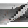 Mexen Kioto+ perete de duș cu raft și cuier 100 x 200 cm, transparent/Model negru 8 mm Roz-auriu - 800-100-121-60-77