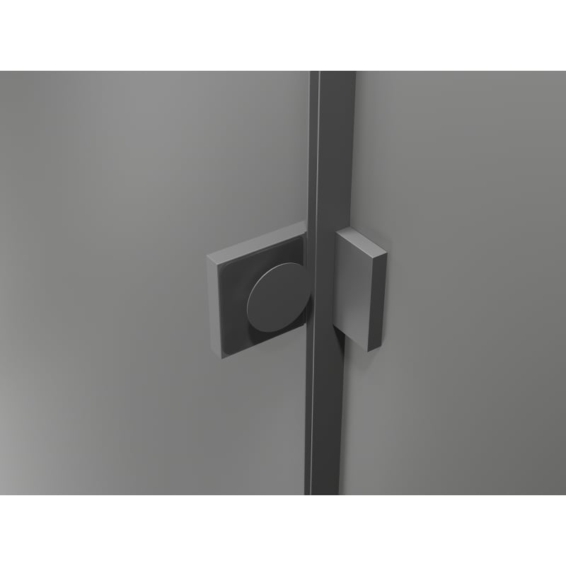 Mexen Lunar-B L cabină de duș articulată dreapta 90 x 80 cm, transparent, gun metal - 832L-090-080-95-00-P