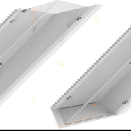 Mexen Lunar-B L cabină de duș batantă dreapta 90 x 90 cm, transparent, aur roz - 832L-090-090-60-00-P