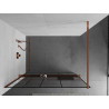 Mexen Kioto+ panou de duș cu raft tip walk-in 110 x 200 cm, model negru, aur roz - 800-110-121-60-78