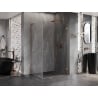 Mexen Lunar-B L cabină de duș pivotantă dreapta 85 x 80 cm, transparentă, cupru periat - 832L-085-080-65-00-P