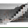 Mexen Kioto+ perete de duș cu raft și cuier 70 x 200 cm, transparent/Model alb 8 mm, Roz-auriu - 800-070-121-60-85