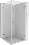 Mexen Lunar-B L cabină de duș cu ușă dreaptă 90 x 90 cm, transparent, cupru periat - 832L-090-090-65-00-P