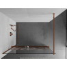 Mexen Kioto+ zuhanyfal polccal Walk-in 110 x 200 cm, fehér minta, rózsa arany - 800-110-121-60-85