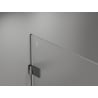 Mexen Lunar-B L cabină de duș basculantă dreapta 80 x 80 cm, transparentă, gri armă periat - 832L-080-080-66-00-P