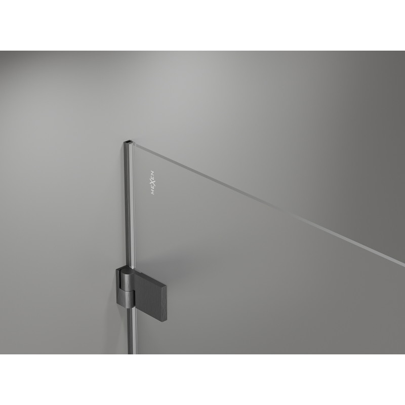 Mexen Lunar-B L cabina de duș rabatabilă dreapta 100 x 80 cm, transparent, gri armă periat - 832L-100-080-66-00-P