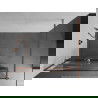 Mexen Kioto+ perete de duș cu raft și cuier 80 x 200 cm, transparent/Model alb 8 mm, Roz-auriu - 800-080-121-60-97
